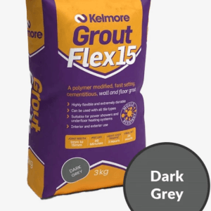 Kelmore Flex15 Wall & Floor Grout 3kg - Dark Grey