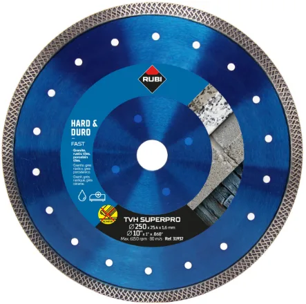Rubi Hard Materials Turbo Viper Diamond Blade TVH 250 SuperPro