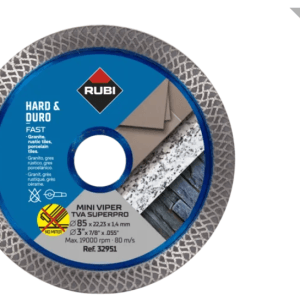 Rubi Hard Material MINI TURBO VIPER Diamond Blade (TVA) - 85mm