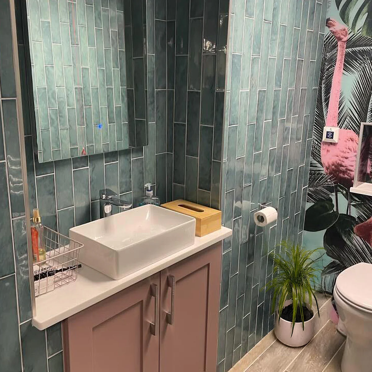 Ceramic Gloss Brick Wall Tile 7.5x30cm (Drop Collection) - Image 3